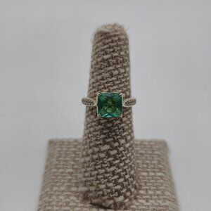 Size 6 Gold Plated Over Sterling Silver Unique Color Cubic Zirconia Ring A3625